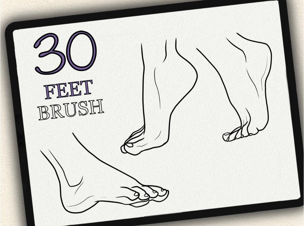 30 Feet Tattoo Brushes – Stamp Set for Procreate, Photoshop & CSP | Collection 2022
