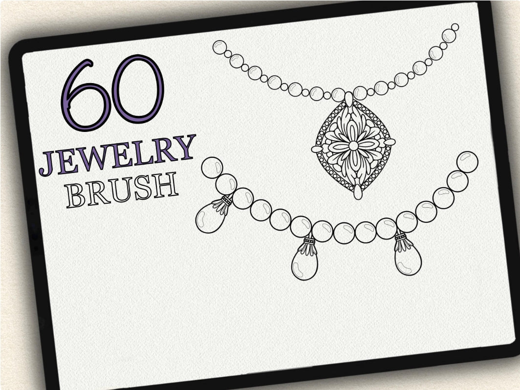 60 Jewerly Tattoo Brushes for Procreate | Collection 2022