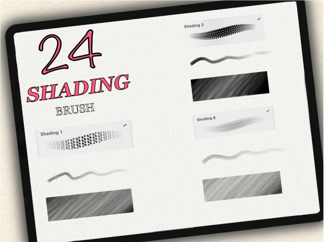 24 Tattoo Shading Brushes for Procreate | Collection 2023