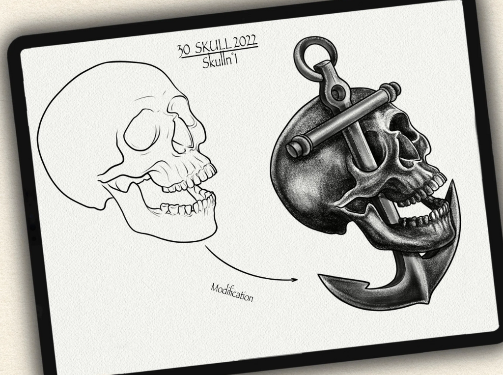 30 Skull Tattoo Stamps |2022 Collection