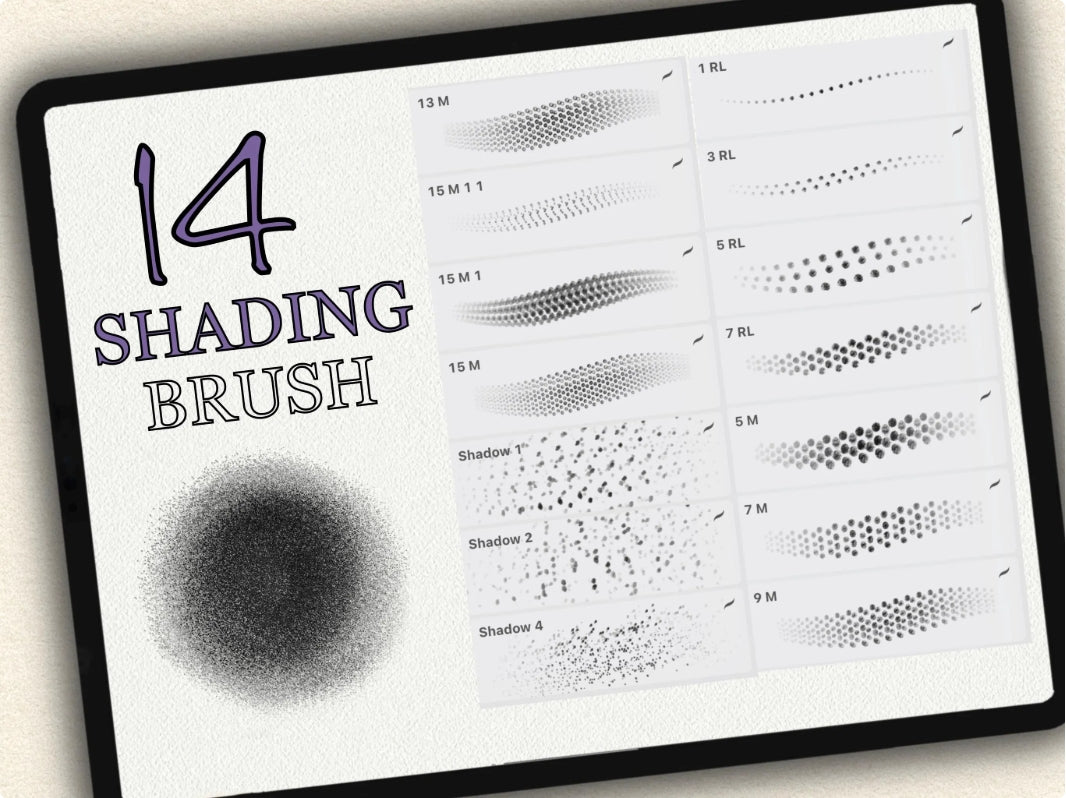 14 Tattoo Shading Brushes for Procreate | Collection 2022