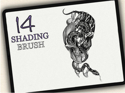 14 Tattoo Shading Brushes for Procreate | Collection 2022