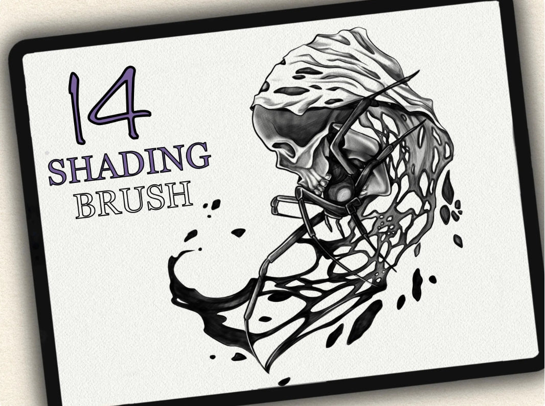 14 Tattoo Shading Brushes for Procreate | Collection 2022