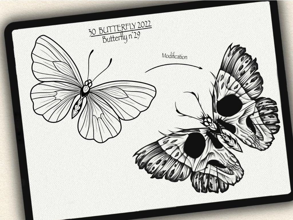 30 Butterfly Tattoo Stamps |2022 Collection