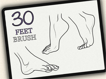 30 Feet Tattoo Brushes – Stamp Set for Procreate, Photoshop & CSP | Collection 2022