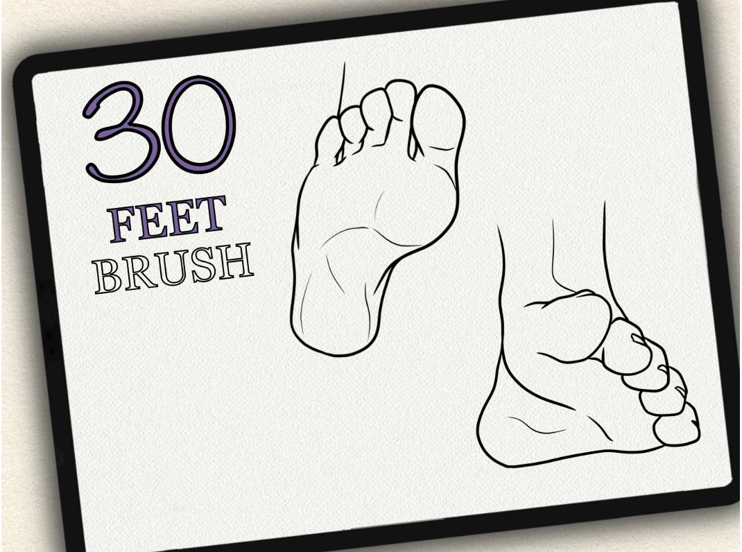 30 Feet Tattoo Brushes – Stamp Set for Procreate, Photoshop & CSP | Collection 2022