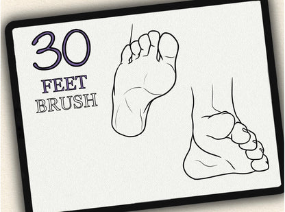 30 Feet Tattoo Brushes – Stamp Set for Procreate, Photoshop & CSP | Collection 2022