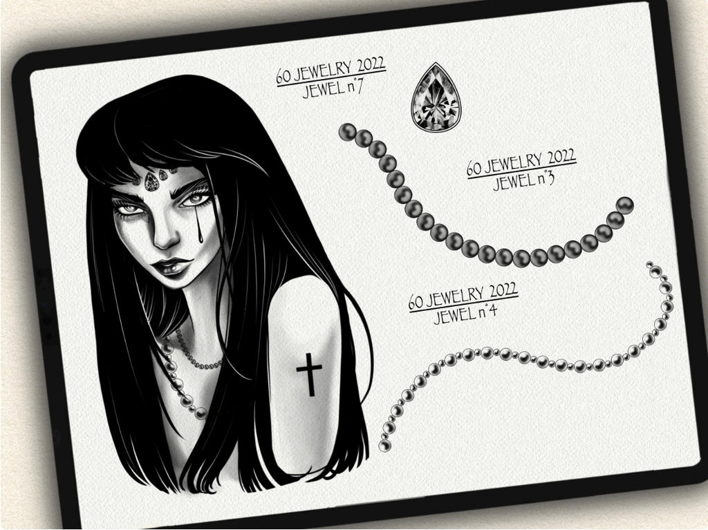 60 Jewerly Drawing Brushes |2022 Collection