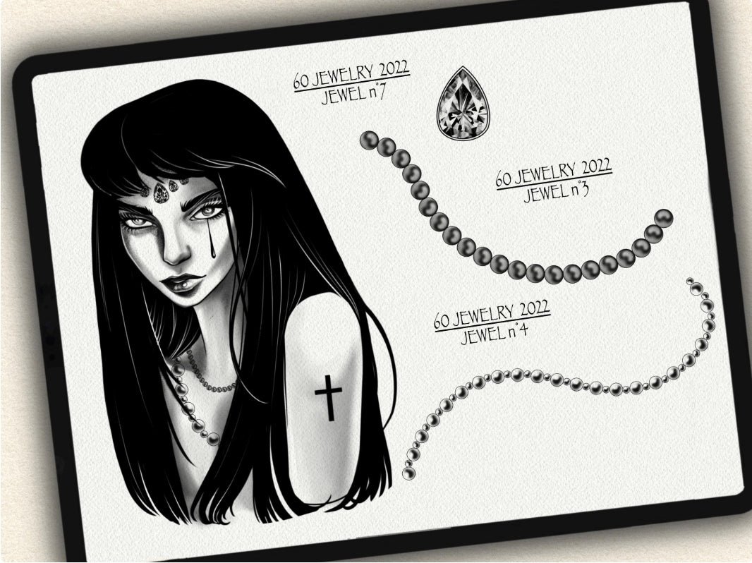 60 Jewerly Drawing Brushes |2022 Collection