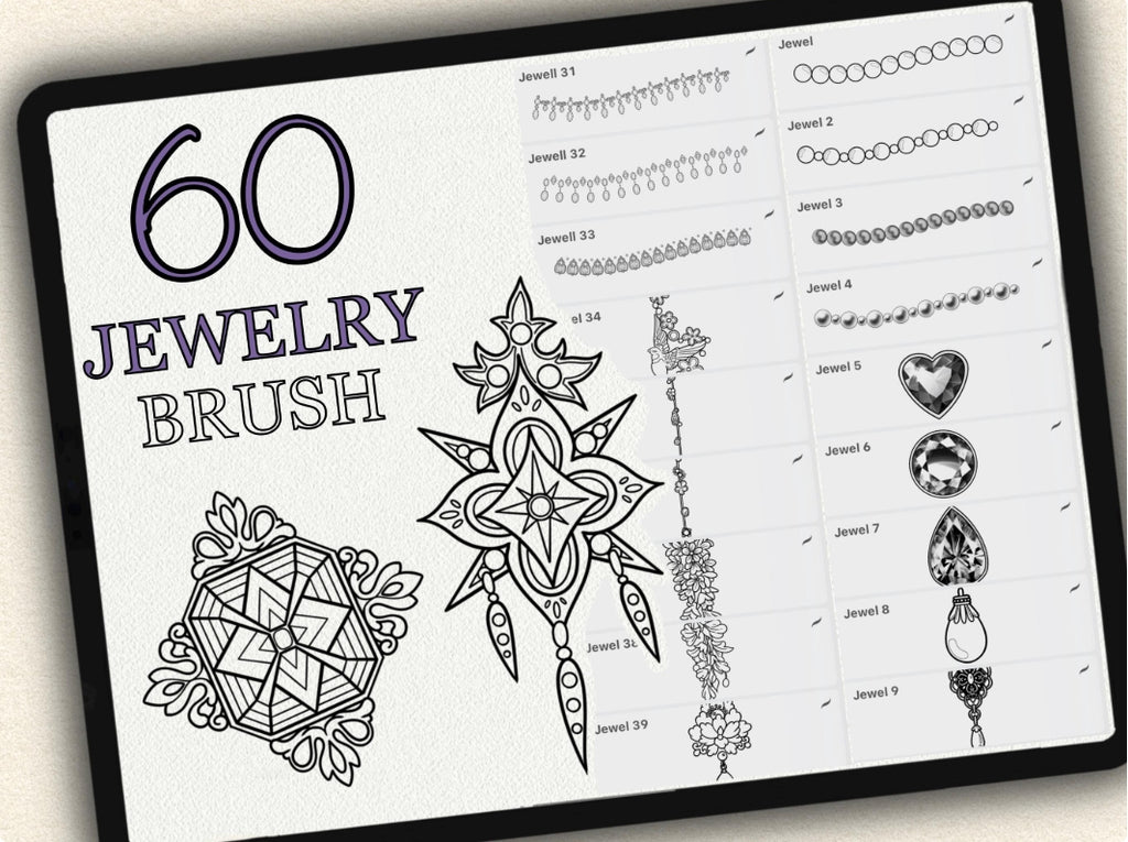 60 Jewerly Drawing Brushes |2022 Collection
