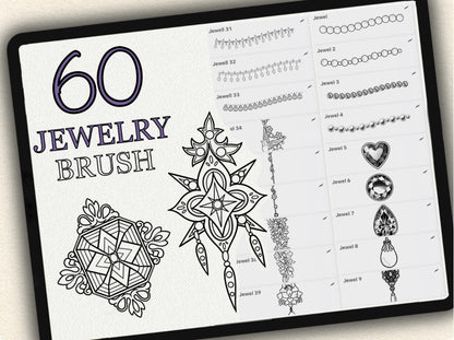 60 Jewerly Tattoo Brushes for Procreate | Collection 2022
