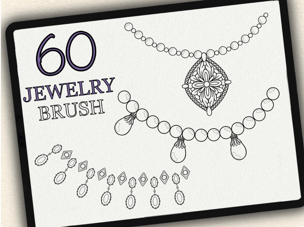 60 Jewerly Tattoo Brushes for Procreate | Collection 2022