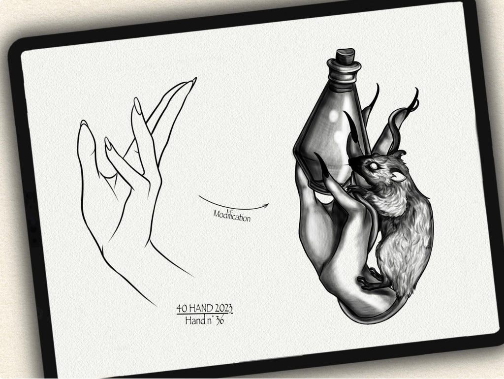 40 Hand Tattoo Stamps |2023 Collection