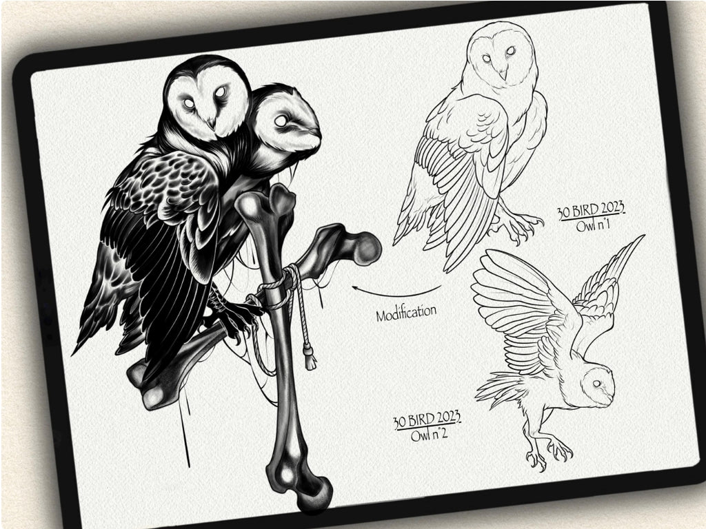 30 Bird Tattoo Stamps |2023 Collection
