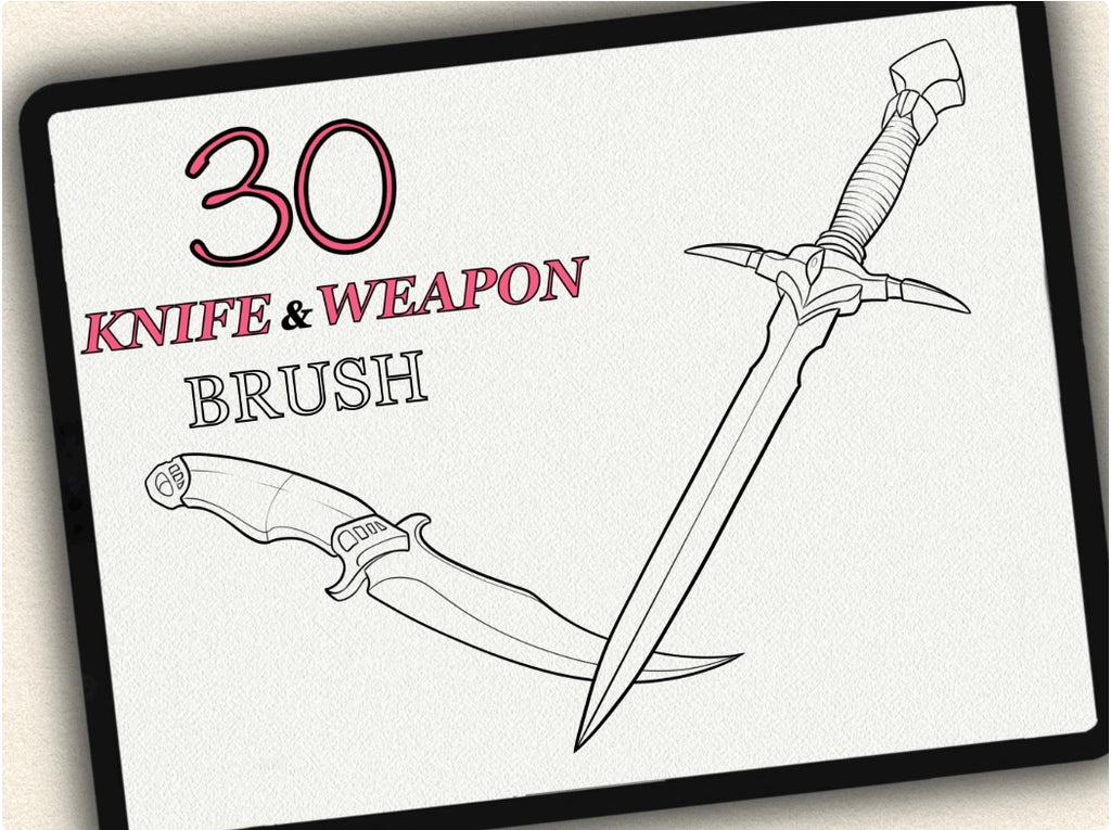 30 Knife & Weapon Tattoo Stamps |2023 Collection