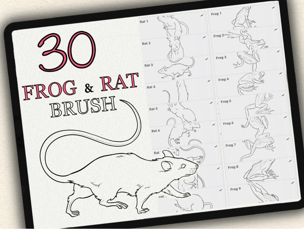 30 Frog & Rat Tattoo Stamps |2023 Collection