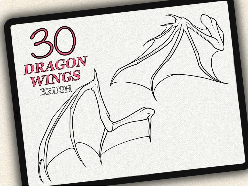 30 Dragons Wings Tattoo Stamps |2023 Collection