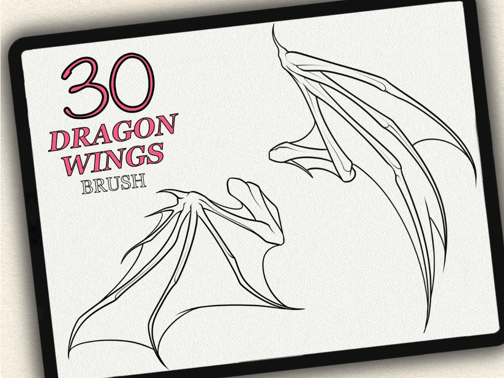 30 Dragons Wings Tattoo Stamps |2023 Collection