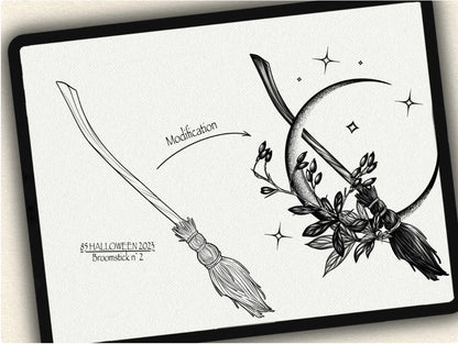 85 Halloween Tattoo Brushes – Stamp Set for Procreate, Photoshop & CSP | Collection 2023