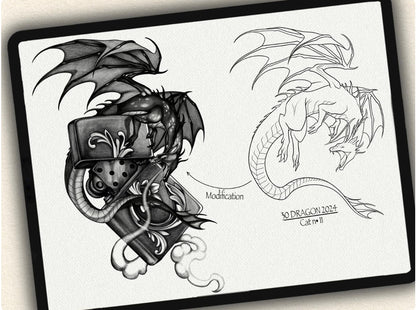 30 Dragon Tattoo Brushes – Stamp Set for Procreate, Photoshop & CSP | Collection 2024