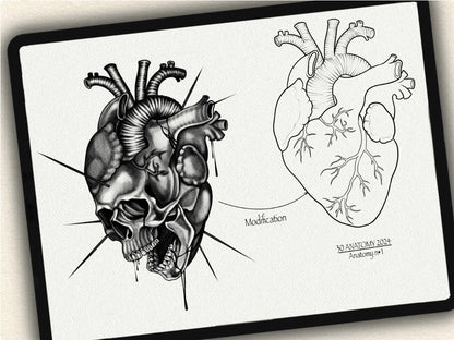 30 Anatomy Tattoo Brushes – Stamp Set for Procreate, Photoshop & CSP | Collection 2024