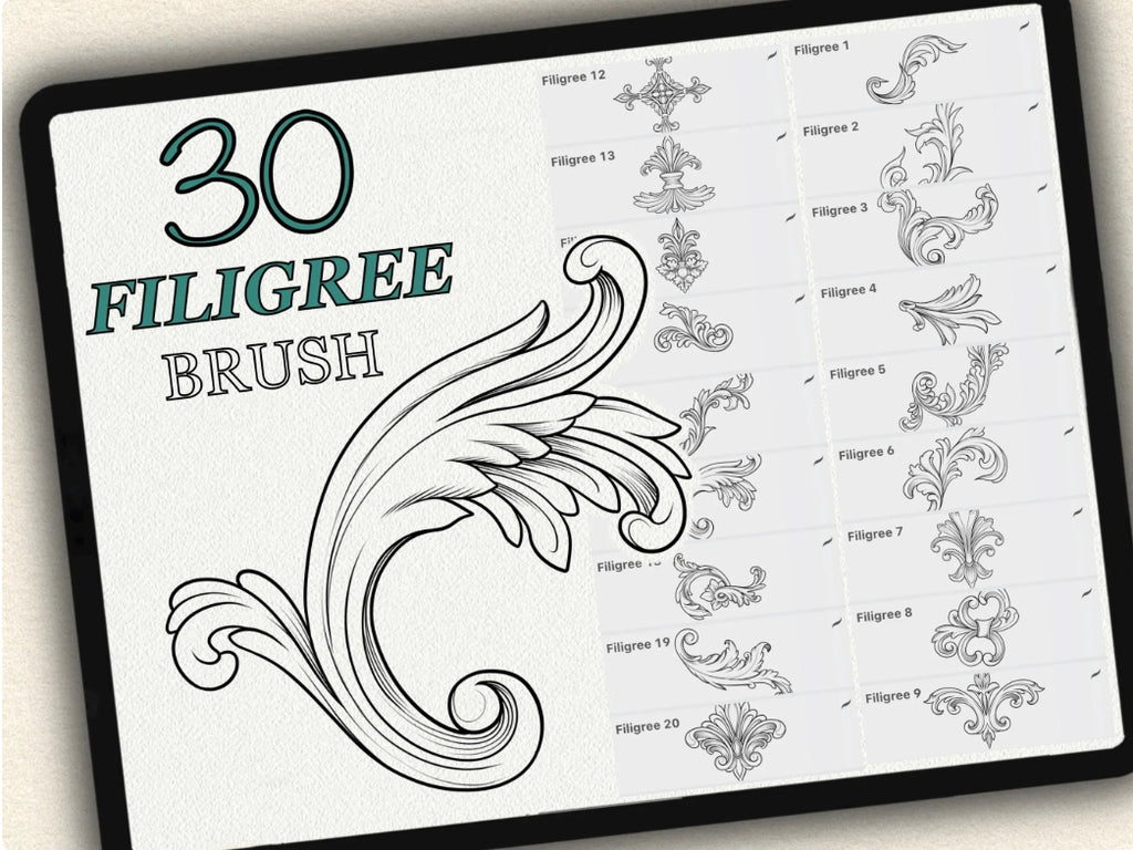 30 Filigree Tattoo Stamps |2024 Collection