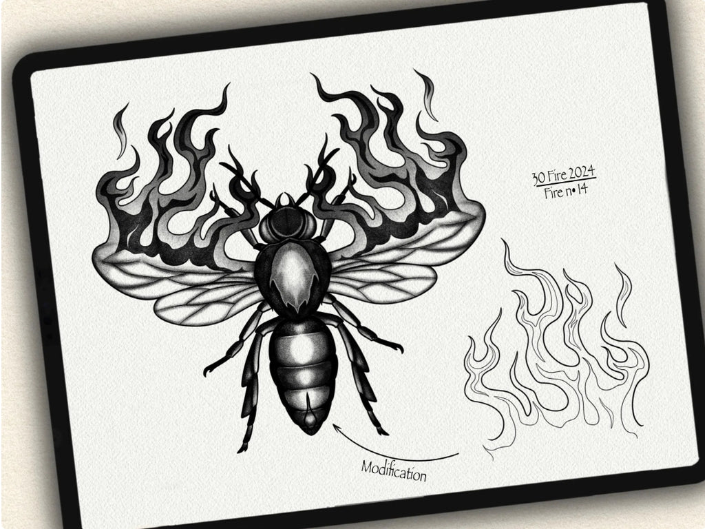 30 Fire Tattoo Stamps |2024 Collection