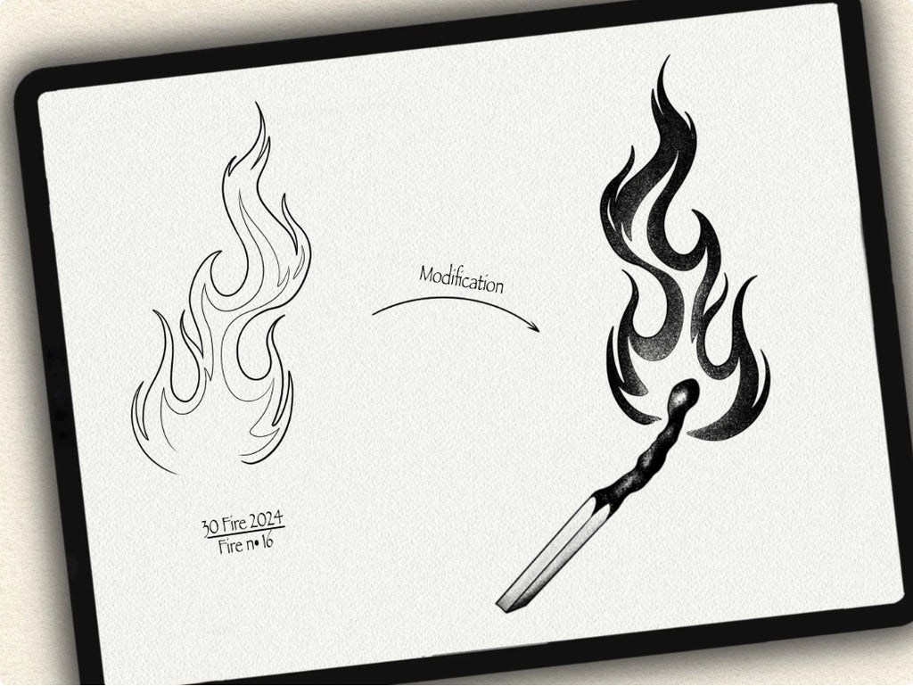 30 Fire Tattoo Stamps |2024 Collection
