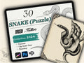 30 Snake (Puzzle) Tattoo Stamps |2024 Collection