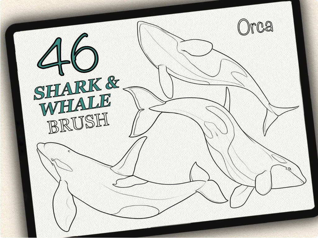 46 Shark & Whale Tattoo Stamps |2024 Collection