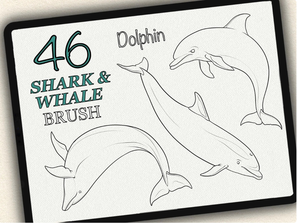 46 Shark & Whale Tattoo Stamps |2024 Collection