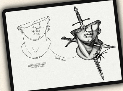 20 Work of Art  Tattoo Brushes – Stamp Set for Procreate, Photoshop & CSP | Collection 2024