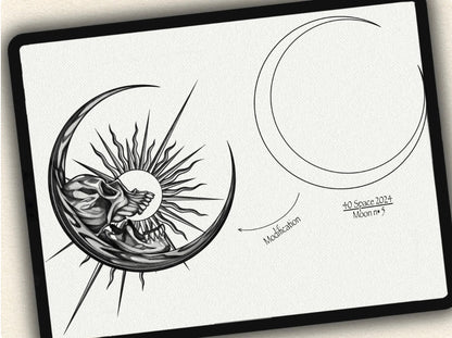 40 Space Tattoo Brushes – Stamp Set for Procreate, Photoshop & CSP | Collection 2024