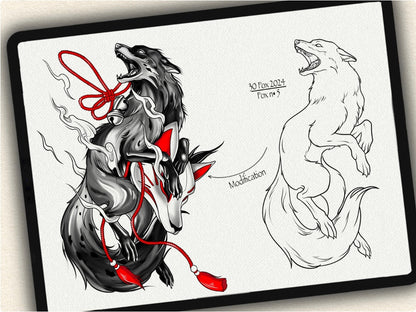 30 Fox Tattoo Brushes – Stamp Set for Procreate, Photoshop & CSP | Collection 2024