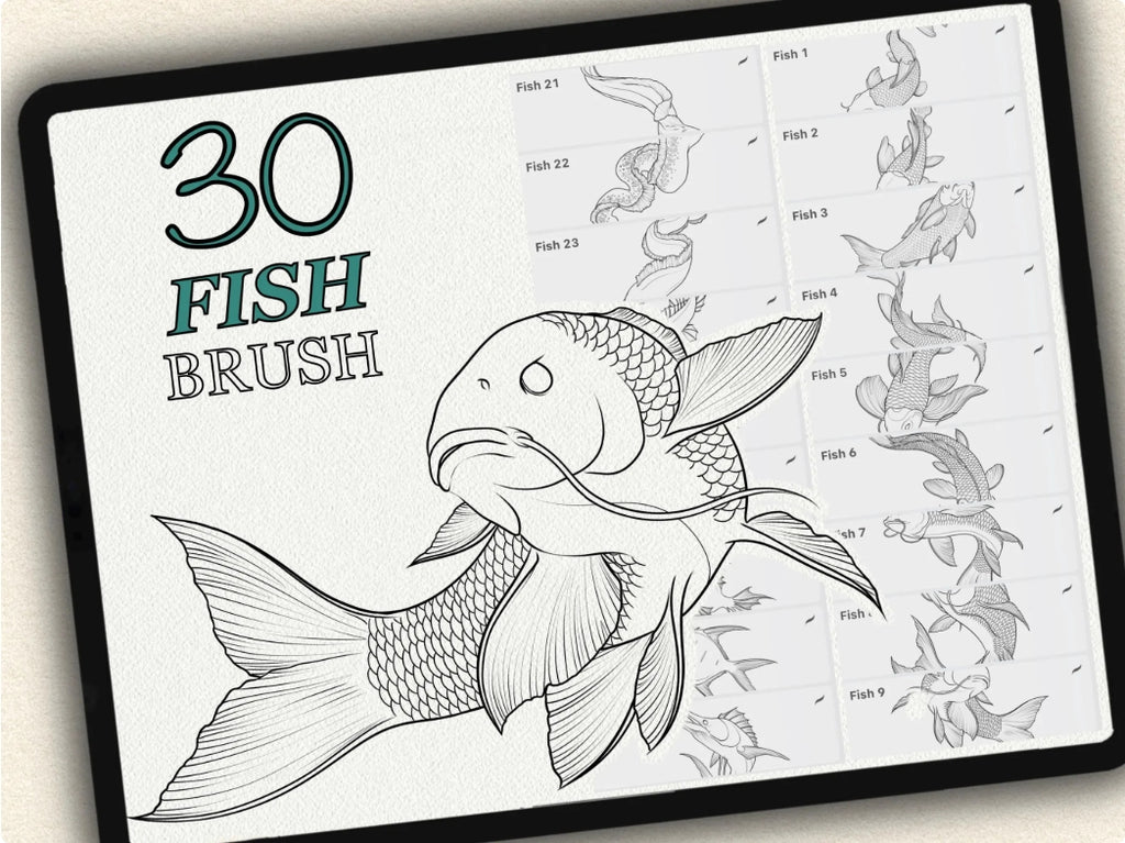 30 Fish Tattoo Stamps |2024 Collection