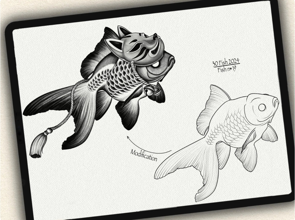 30 Fish Tattoo Stamps |2024 Collection