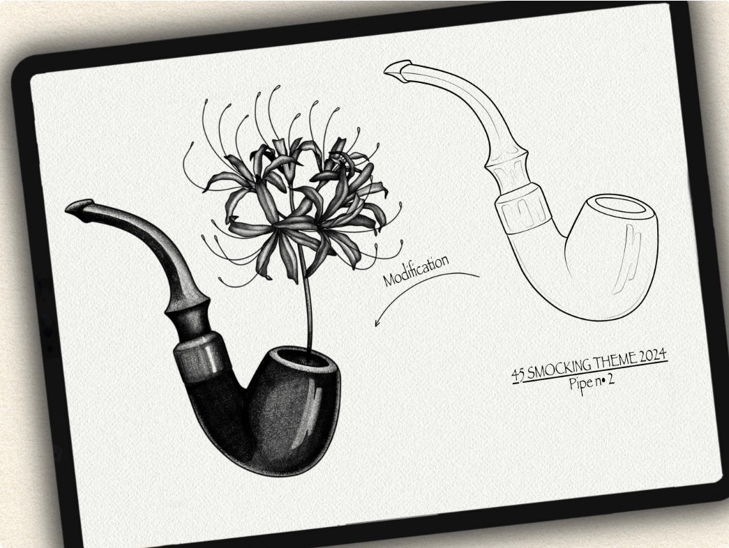 45 Smocking Theme  Tattoo Brushes – Stamp Set for Procreate, Photoshop & CSP | Collection 2024