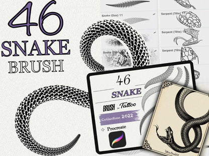 1057 Tattoo Brushes – Stamp Set for Procreate | Collection 2022