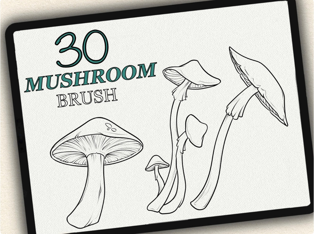 30 Mushroom Tattoo Stamps |2024 Collection