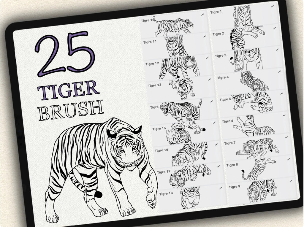 25 Tiger Tattoo Stamps |2022 Collection