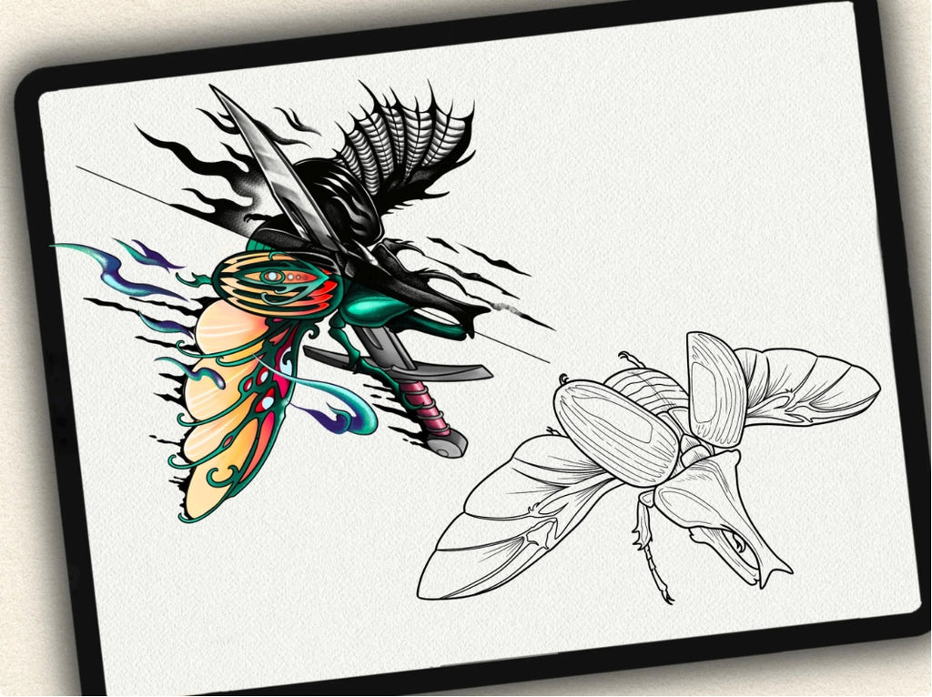30 Insect Tattoo Stamps |2022 Collection