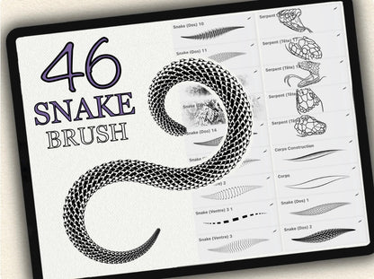 46 Snake Tattoo Brushes for Procreate | Collection 2022