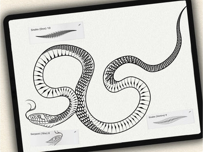 46 Snake Tattoo Brushes for Procreate | Collection 2022