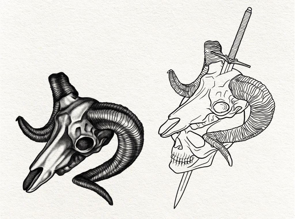 20 Animal Skull Tattoo Stamps |2022 Collection
