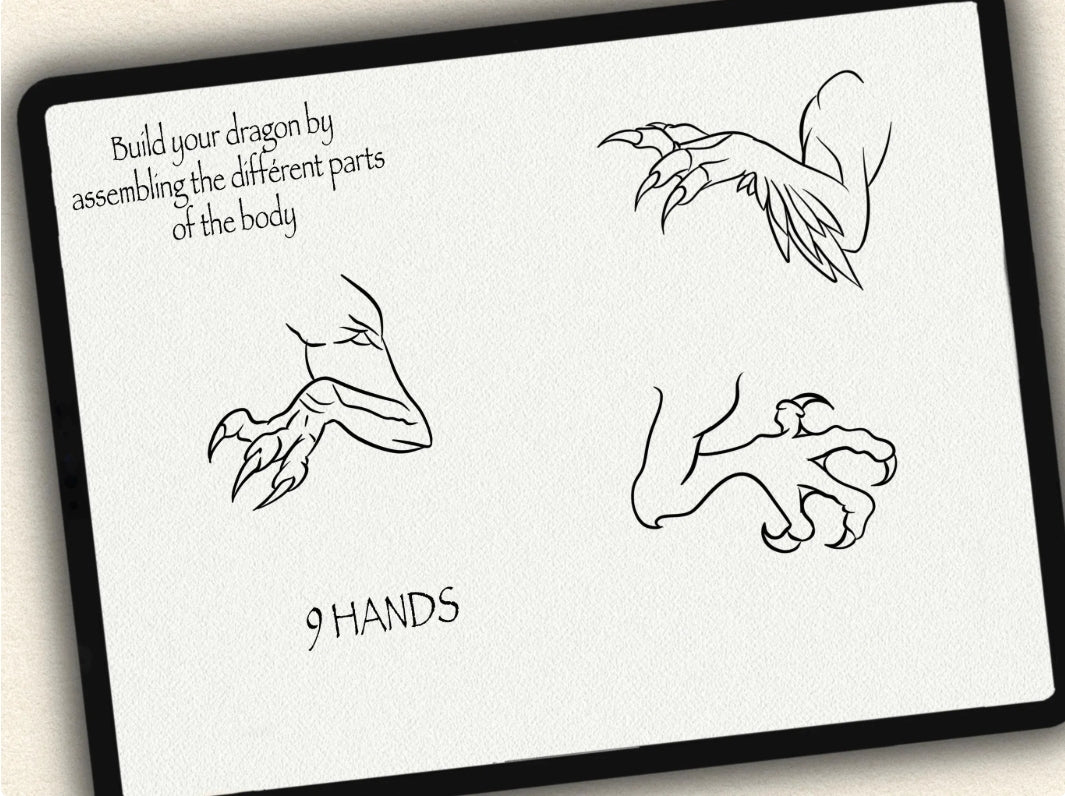 72 Dragon Tattoo Brushes for Procreate | Collection 2022
