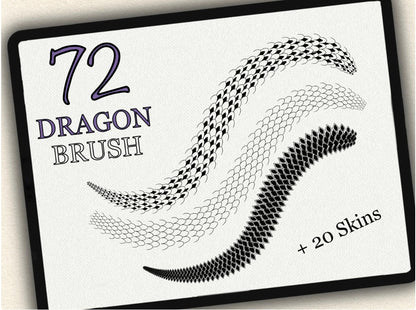 72 Dragon Tattoo Brushes for Procreate | Collection 2022