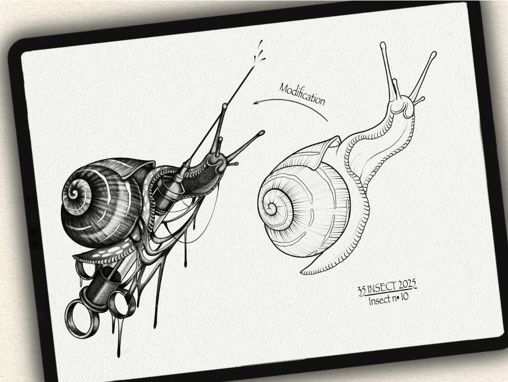 35 Insect Theme Tattoo Brushes – Stamp Set for Procreate, Photoshop & CSP | Collection 2025