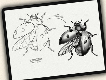 35 Insect Theme Tattoo Brushes – Stamp Set for Procreate, Photoshop & CSP | Collection 2025