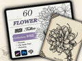 60 flower tattoo brushes for Procreate, Photoshop and Clip Studio Paint
