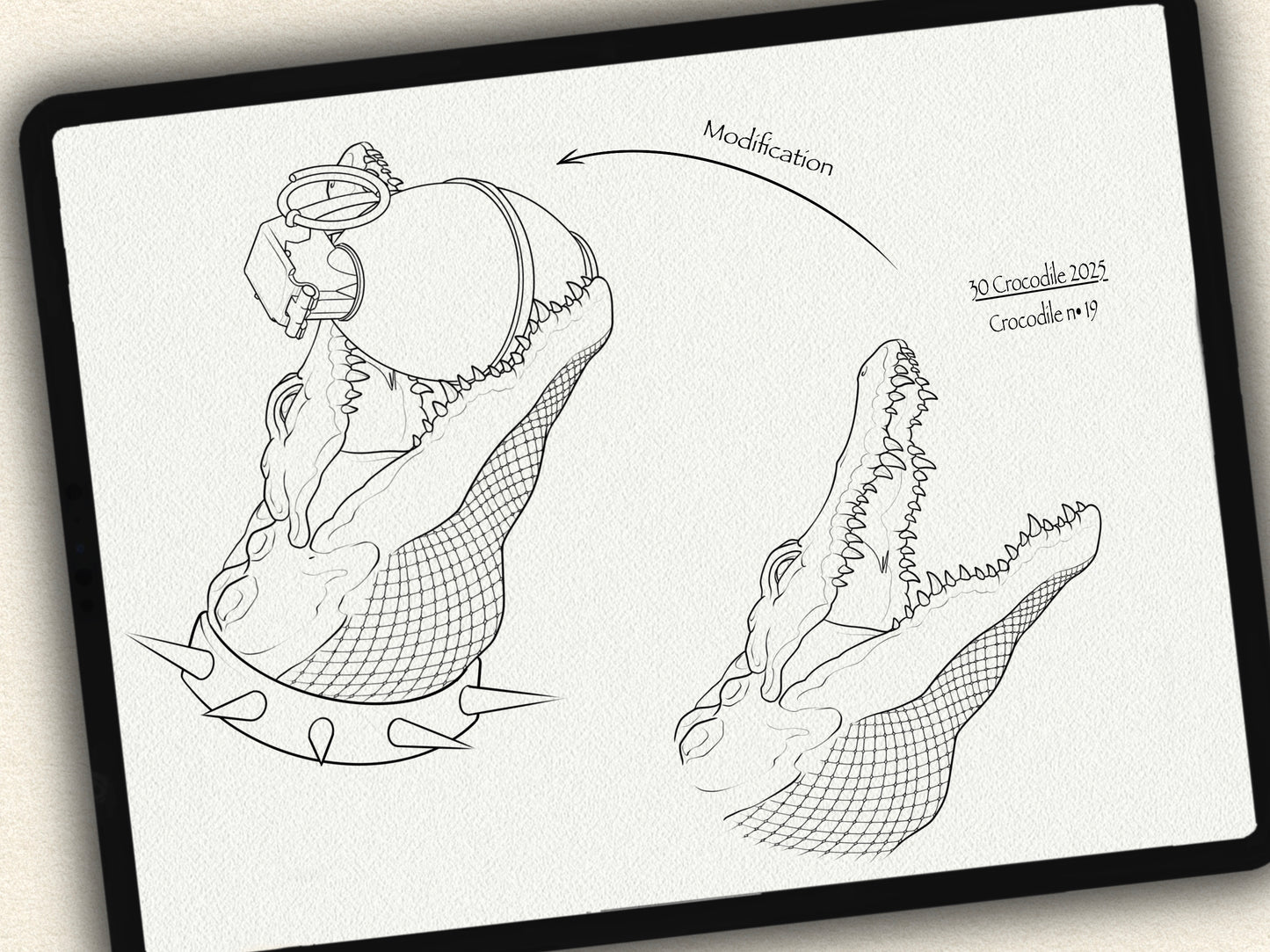30 Crocodile Theme Tattoo Brushes – Stamp Set for Procreate, Photoshop & CSP | Collection 2025